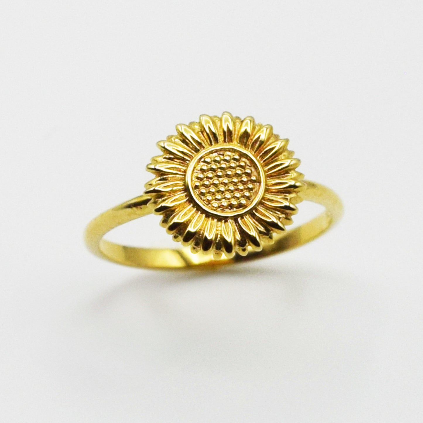 PLAQUÉ OR - Bague FLORA Tournesol (Sunflower)