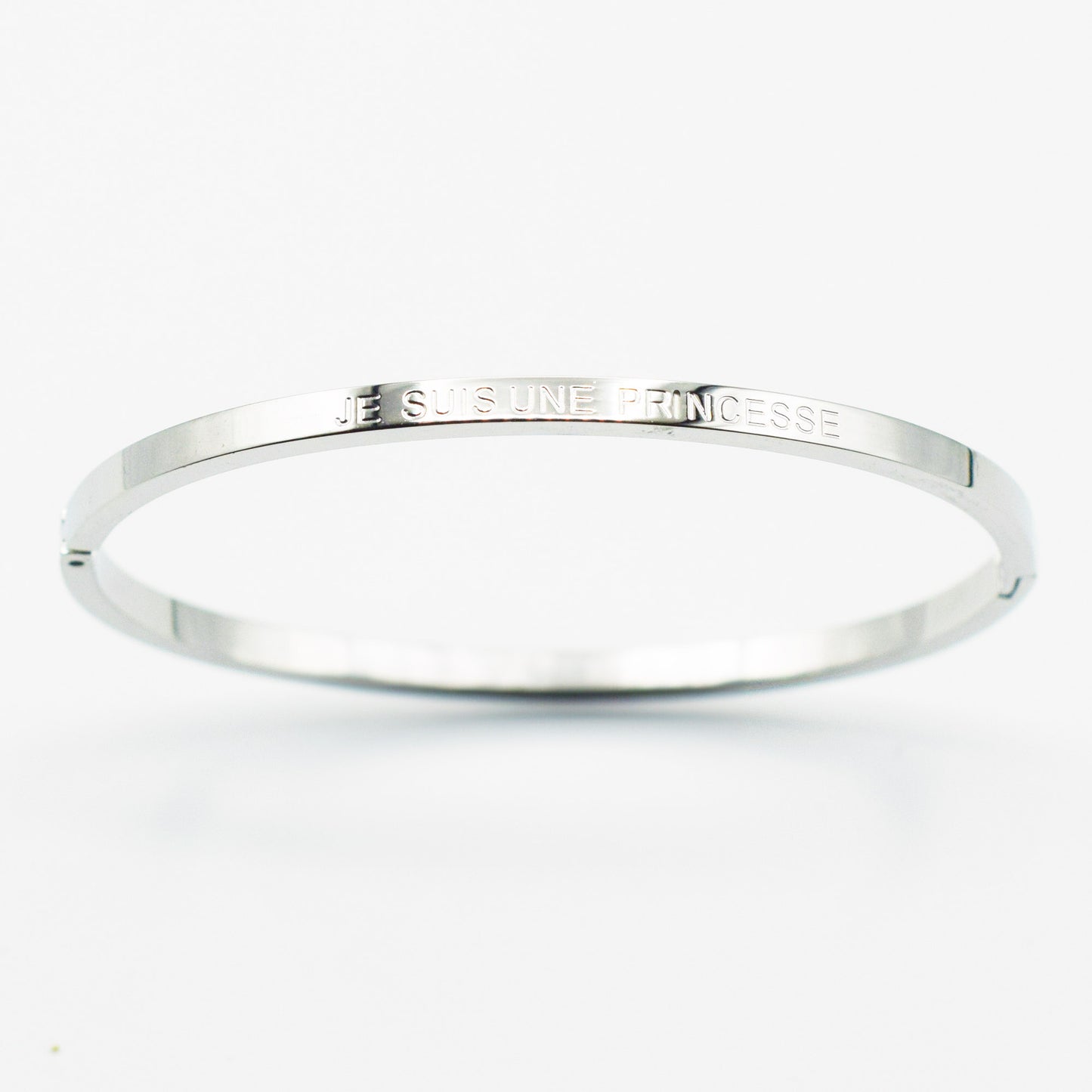 ACIER INOXYDABLE - Bracelet Jonc à Message "JE SUIS UNE PRINCESSE"