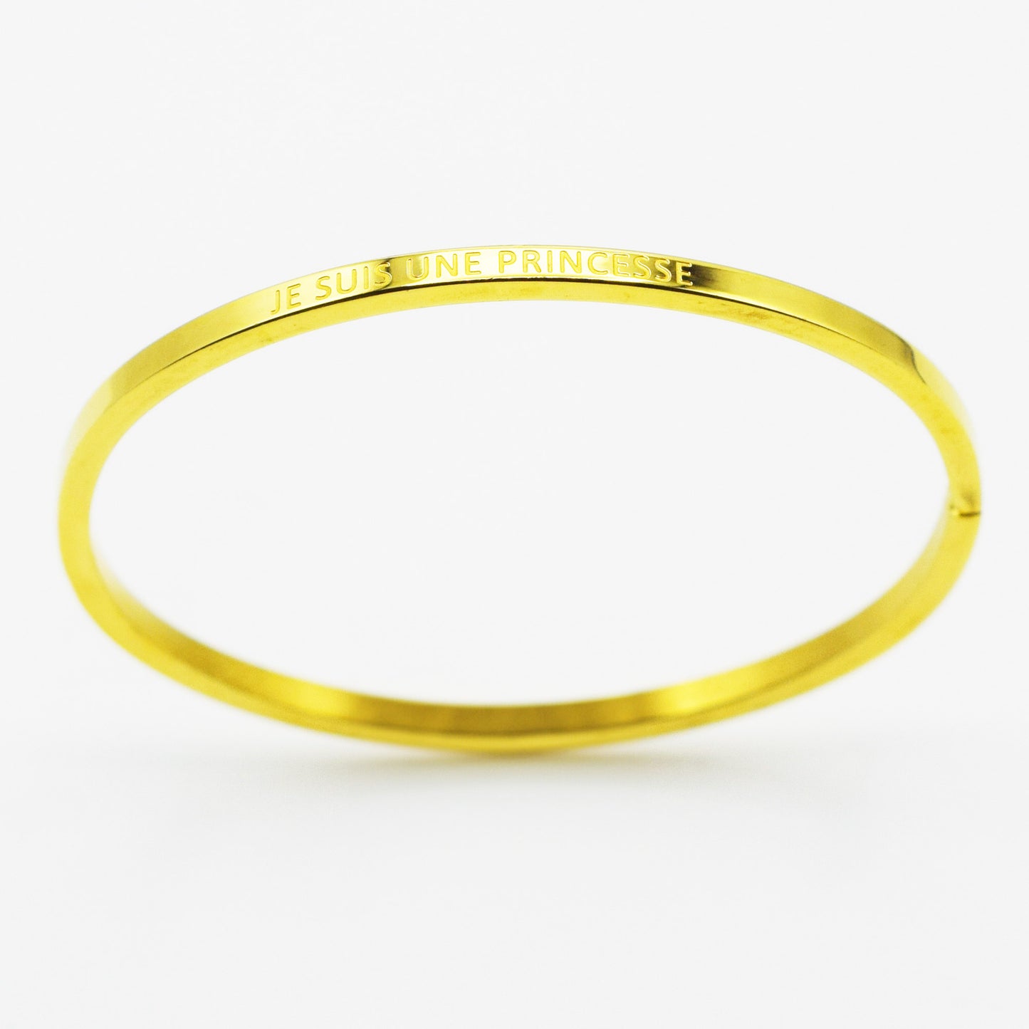 ACIER INOXYDABLE - Bracelet Jonc à Message "JE SUIS UNE PRINCESSE"