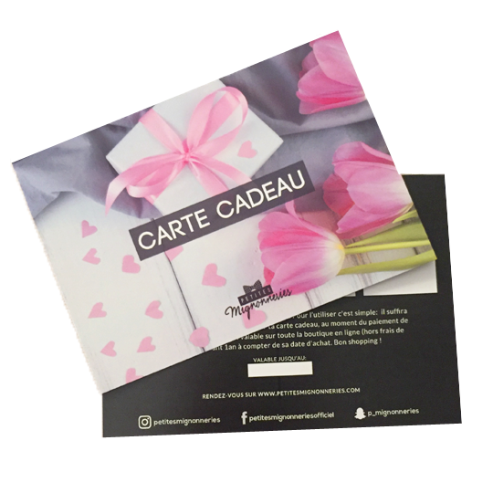 Carte Cadeau à Envoyer par Voie Postale