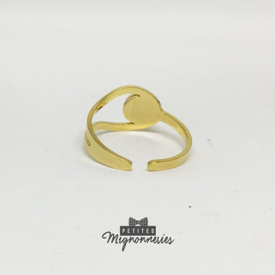 ACIER INOXYDABLE - Bague Anneau Strass