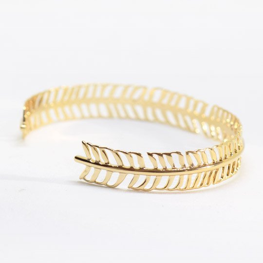 PLAQUÉ OR - Bracelet Jonc LEYANA épis