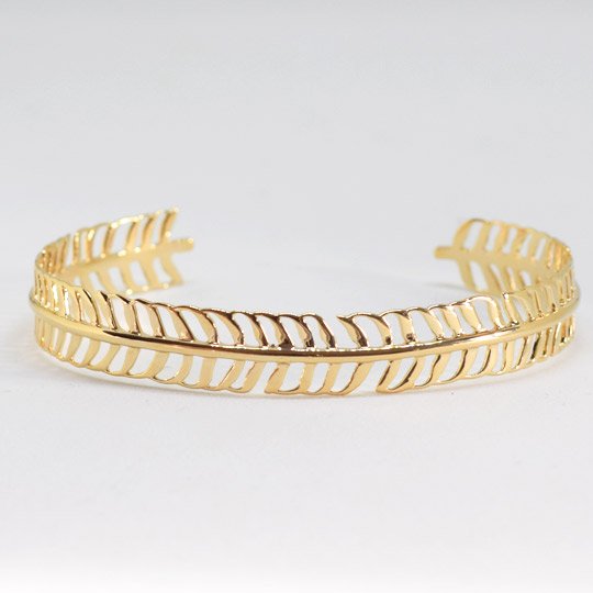 PLAQUÉ OR - Bracelet Jonc LEYANA épis