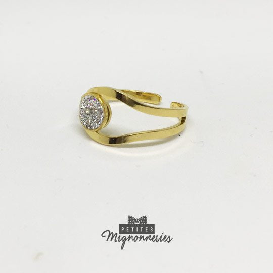 ACIER INOXYDABLE - Bague Anneau Strass