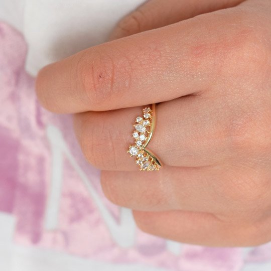 Plaqué Or - Bague MAËLYS Couronne de Princesse