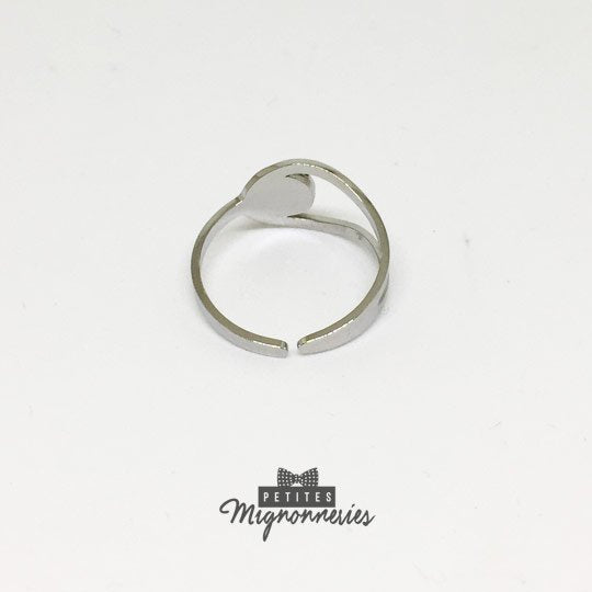 ACIER INOXYDABLE - Bague Anneau Strass