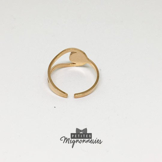 ACIER INOXYDABLE - Bague Anneau Strass
