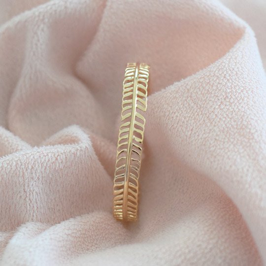 PLAQUÉ OR - Bracelet Jonc LEYANA épis