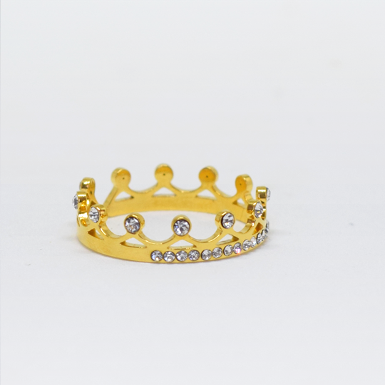 ACIER INOXYDABLE - Bague Ajustable Princesse Strass