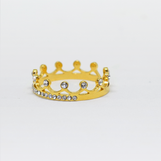 ACIER INOXYDABLE - Bague Ajustable Princesse Strass