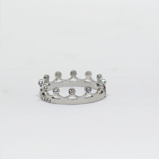 ACIER INOXYDABLE - Bague Ajustable Princesse Strass
