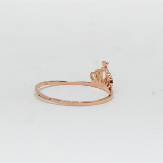 ACIER INOXYDABLE - Bague Ajustable Mini Couronne