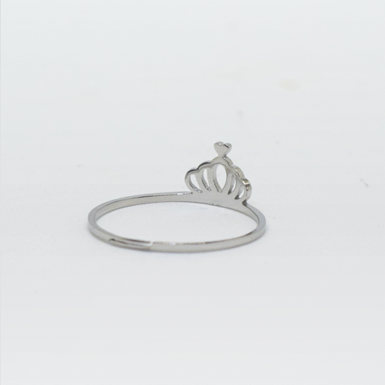 ACIER INOXYDABLE - Bague Ajustable Mini Couronne