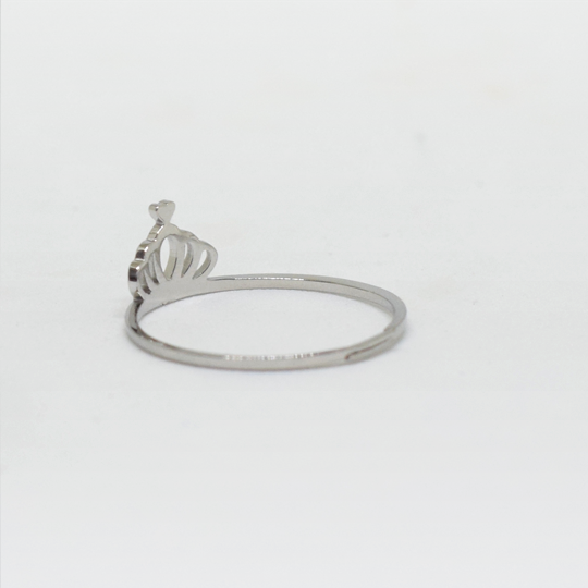 ACIER INOXYDABLE - Bague Ajustable Mini Couronne