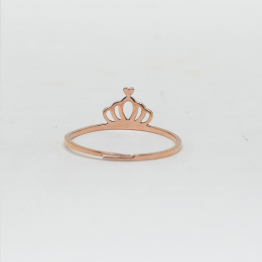 ACIER INOXYDABLE - Bague Ajustable Mini Couronne