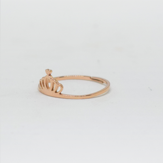 ACIER INOXYDABLE - Bague Ajustable Mini Couronne