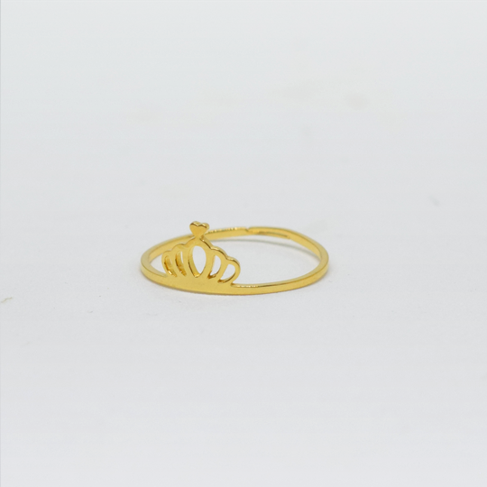 ACIER INOXYDABLE - Bague Ajustable Mini Couronne
