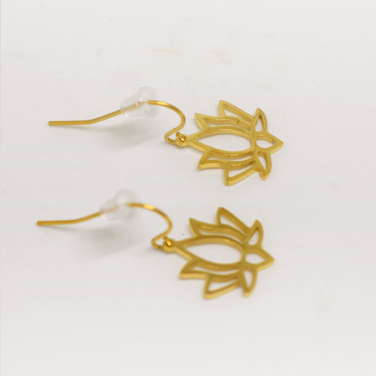 ACIER INOXYDABLE - Boucles d'Oreilles Lotus