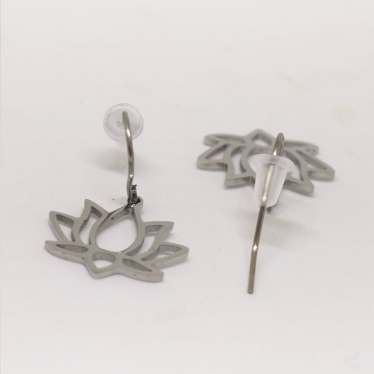 ACIER INOXYDABLE - Boucles d'Oreilles Lotus