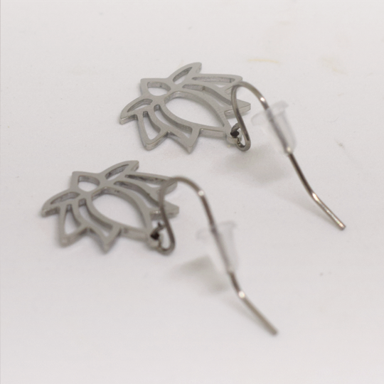 ACIER INOXYDABLE - Boucles d'Oreilles Lotus