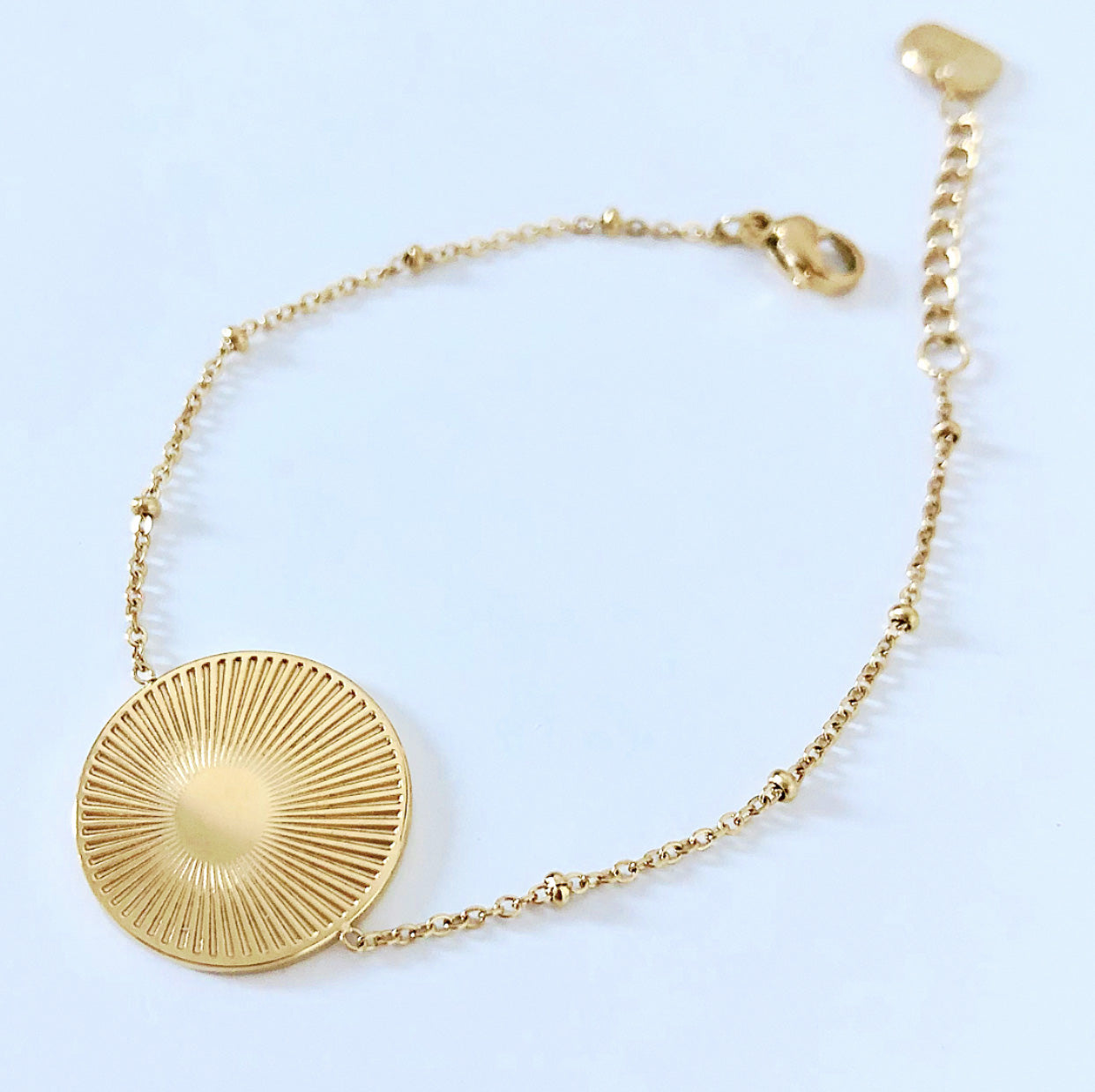 ACIER INOXYDABLE - Bracelet Médaillon Soleil SHAMS