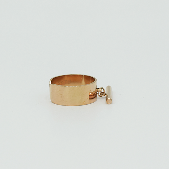 ACIER INOXYDABLE - Bague à Barre Suspendue