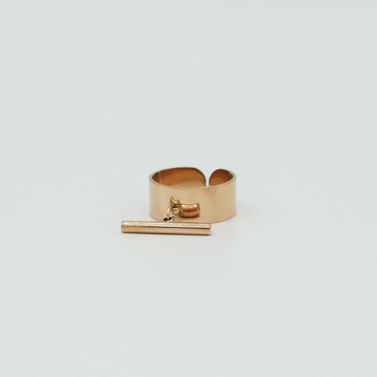 ACIER INOXYDABLE - Bague à Barre Suspendue