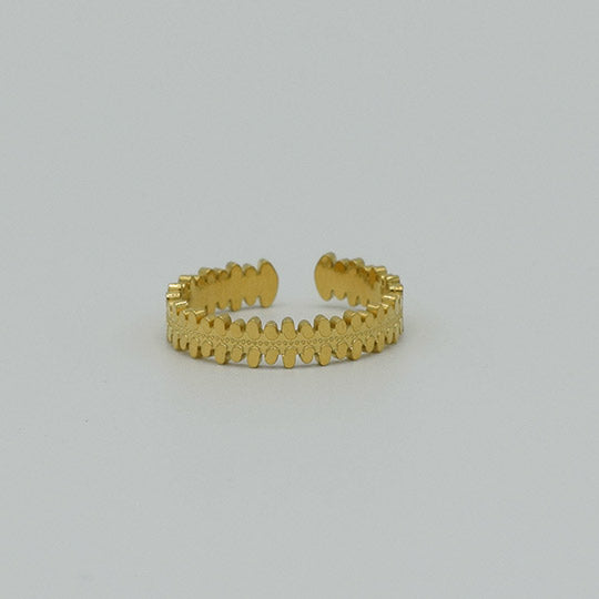 ACIER INOXYDABLE - Bague Couronne de Pétales