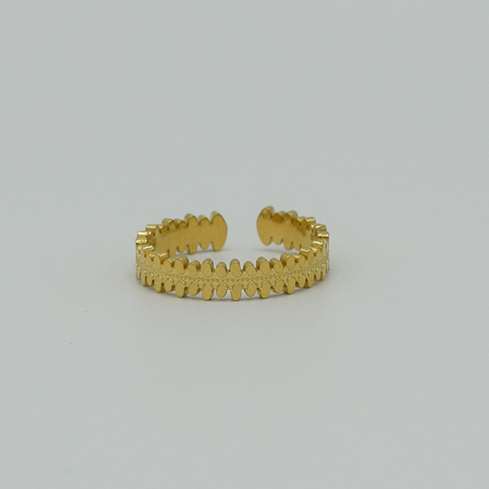 ACIER INOXYDABLE - Bague Couronne de Pétales