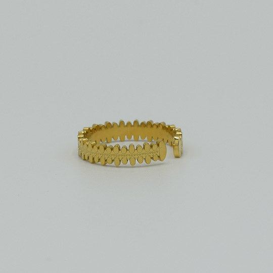 ACIER INOXYDABLE - Bague Couronne de Pétales
