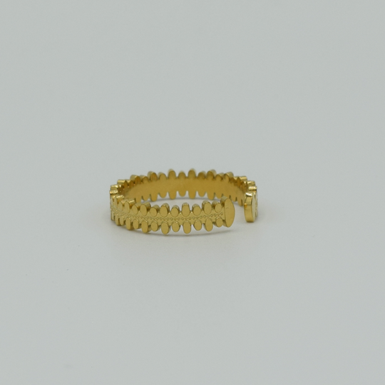 ACIER INOXYDABLE - Bague Couronne de Pétales