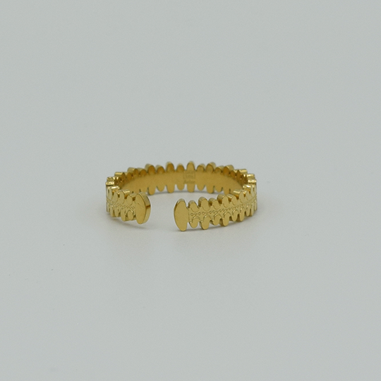 ACIER INOXYDABLE - Bague Couronne de Pétales