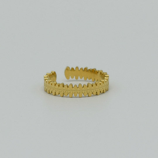 ACIER INOXYDABLE - Bague Couronne de Pétales