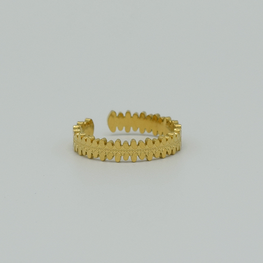 ACIER INOXYDABLE - Bague Couronne de Pétales