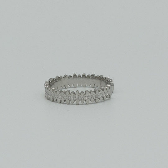 ACIER INOXYDABLE - Bague Couronne de Pétales