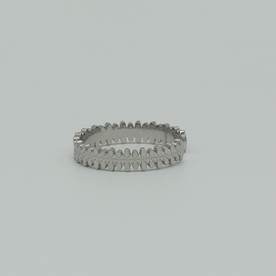 ACIER INOXYDABLE - Bague Couronne de Pétales