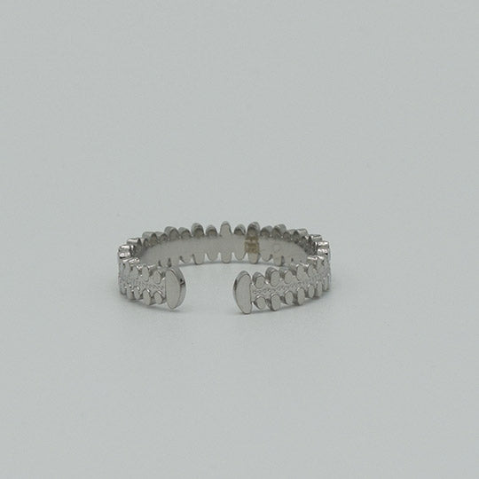 ACIER INOXYDABLE - Bague Couronne de Pétales