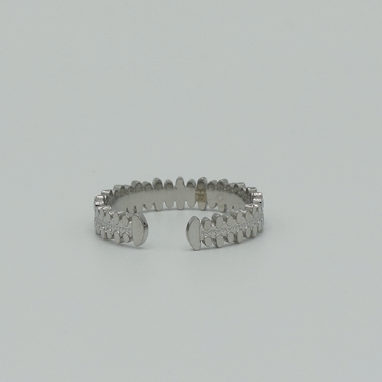 ACIER INOXYDABLE - Bague Couronne de Pétales