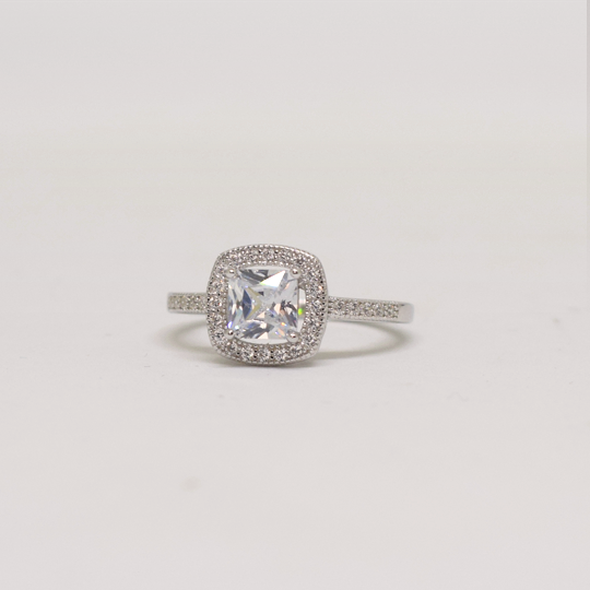 ARGENT 925 - Bague Solitaire SARAH