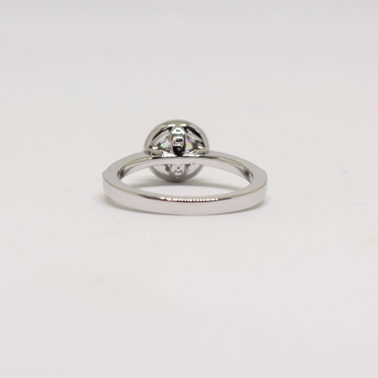 ARGENT 925 - Bague Alliance Solitaire Maria