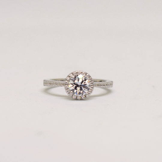 ARGENT 925 - Bague Alliance Solitaire Maria
