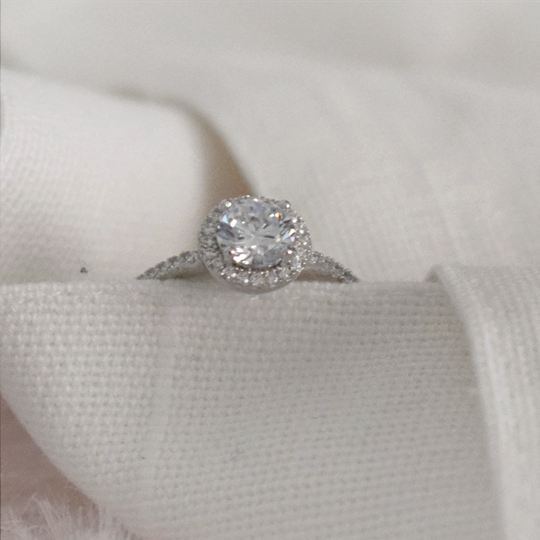 ARGENT 925 - Bague Alliance Solitaire Maria