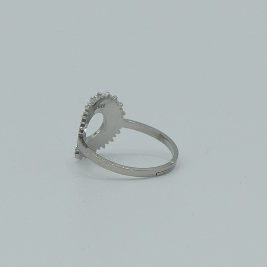 ACIER INOXYDABLE - Bague Fleur de Tournesol