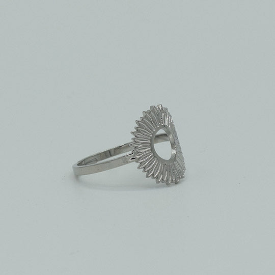 ACIER INOXYDABLE - Bague Fleur de Tournesol