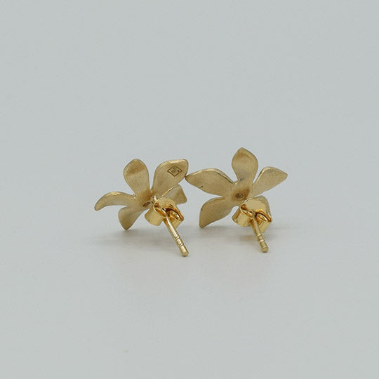 PLAQUÉ OR - Boucle d'Oreille Léna Fleur Zirconium