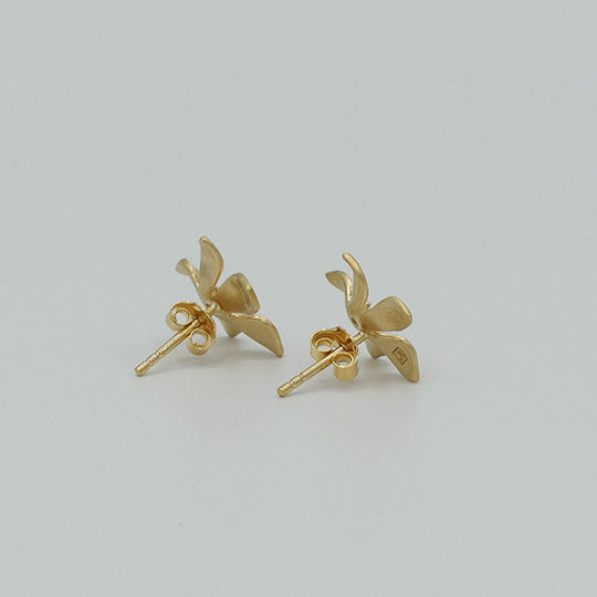 PLAQUÉ OR - Boucle d'Oreille Léna Fleur Zirconium