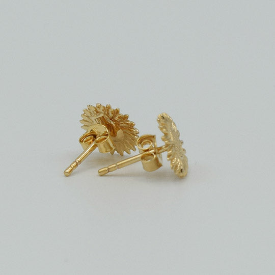 PLAQUÉ OR - Boucle d'oreille Solène Tournesol