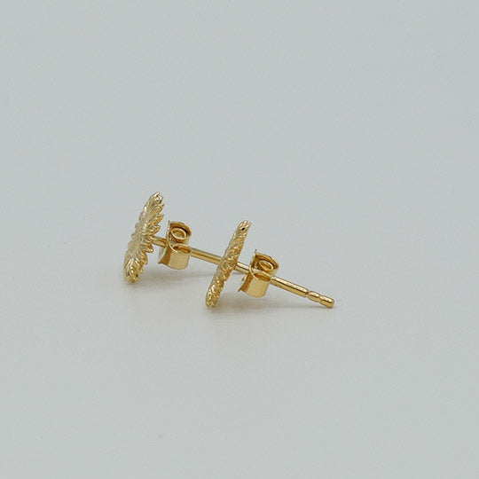PLAQUÉ OR - Boucle d'oreille Solène Tournesol