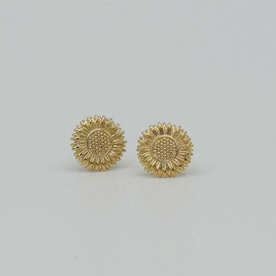 PLAQUÉ OR - Boucle d'oreille Solène Tournesol
