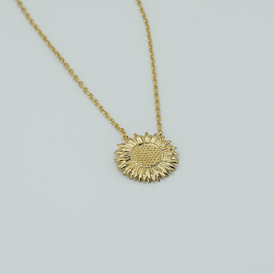 Plaqué Or - Collier Tournesol